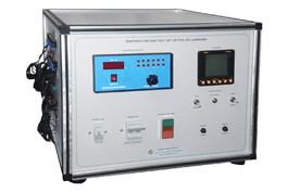 The tester is used to measure the rise / increment of the temperature of various parts / components of the device under test when subjected to rated electrical parameters