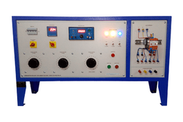 The test bench demonstrates the working of a time delay relay
