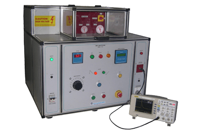 The tester is used to simulate a particular impulse (1.2 / 50 microsecond) so as to assess the insulation characteristics of a breaker against a real world impulse experienced by the MCCB