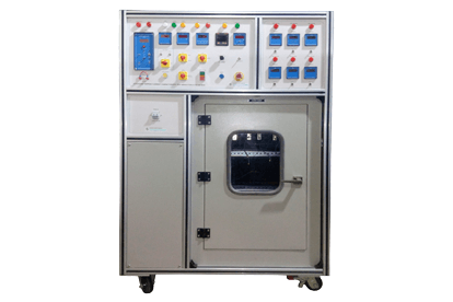 The tester is used to carry out the 1.13 and 1.45 test, optionally inside a heated environment (temperature chamber)