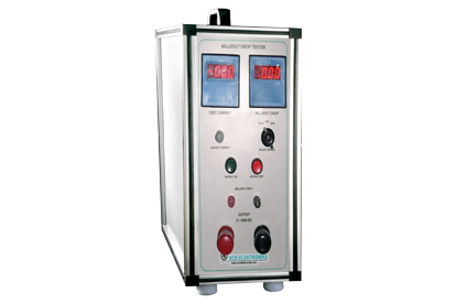 The product is used to measure the millivolt drop at a high dc voltage or to assess the micro-ohms of an MCB